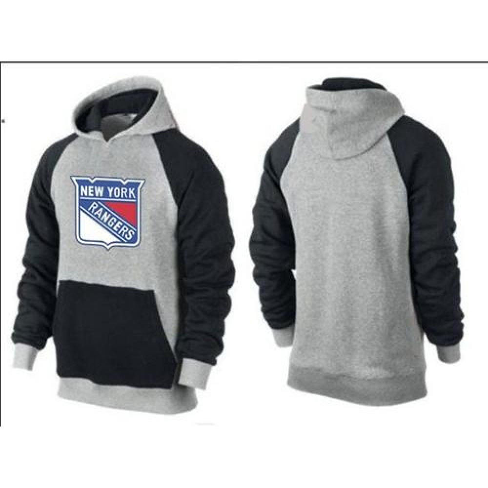 New York Rangers Pullover Hoodie Grey & Black
