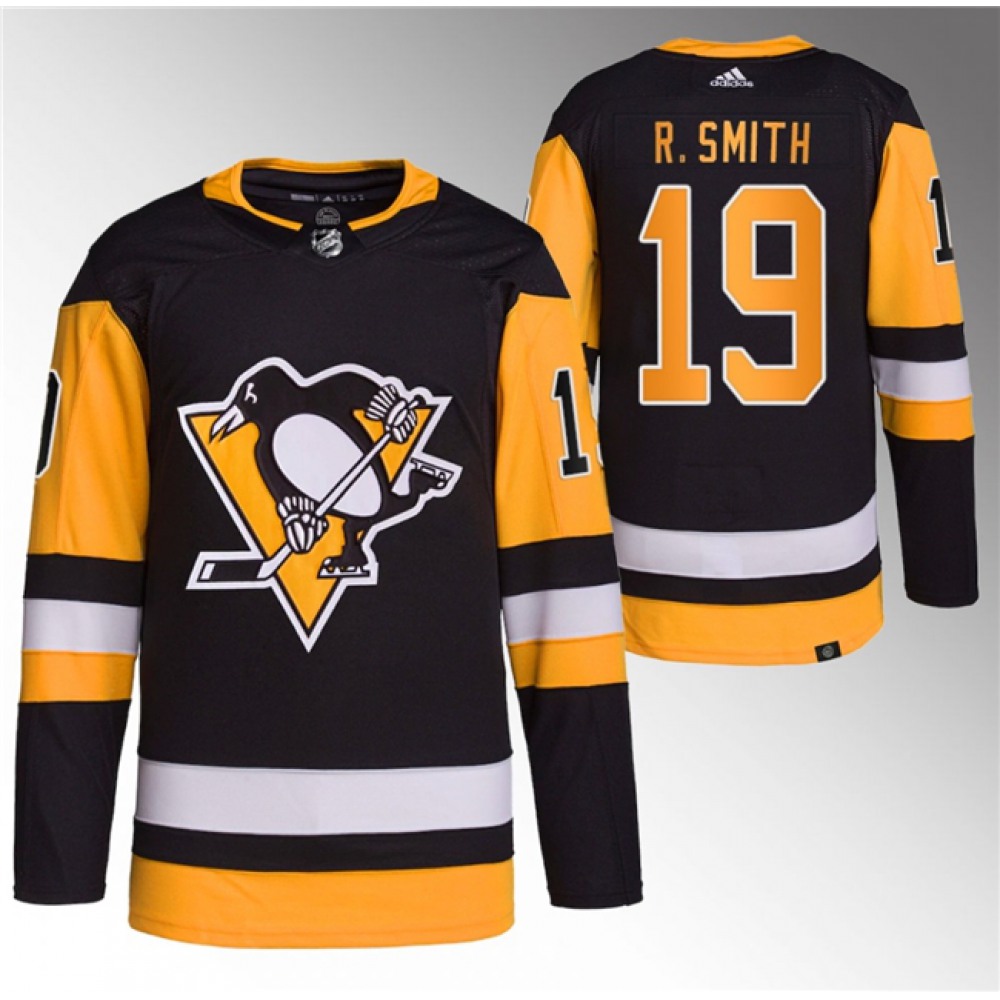 Men's Pittsburgh Penguins #19 Reilly Smith Black Stitched Jersey Men's Pittsburgh Penguins #19 Reilly Smith Black Stitched Jersey