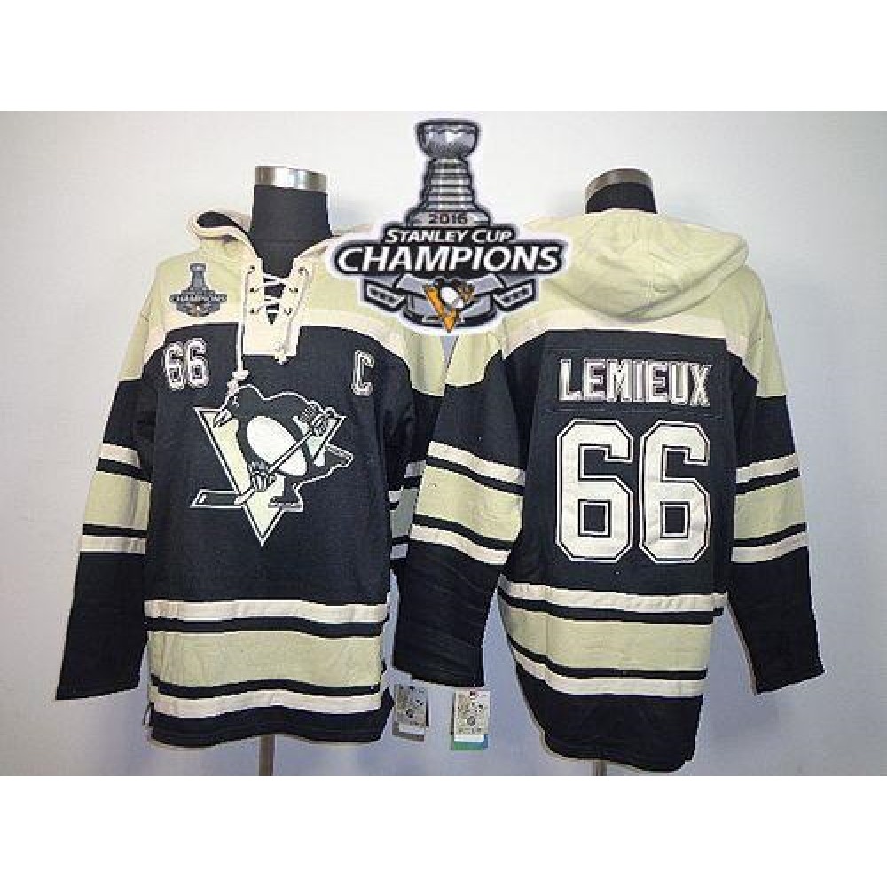 Penguins #66 Mario Lemieux Black Sawyer Hooded Sweatshirt 2016 Stanley Cup Champions Stitched NHL Jersey Penguins #66 Mario Lemieux Black Sawyer Hooded Sweatshirt 2016 Stanley Cup Champions Stitched NHL Jersey