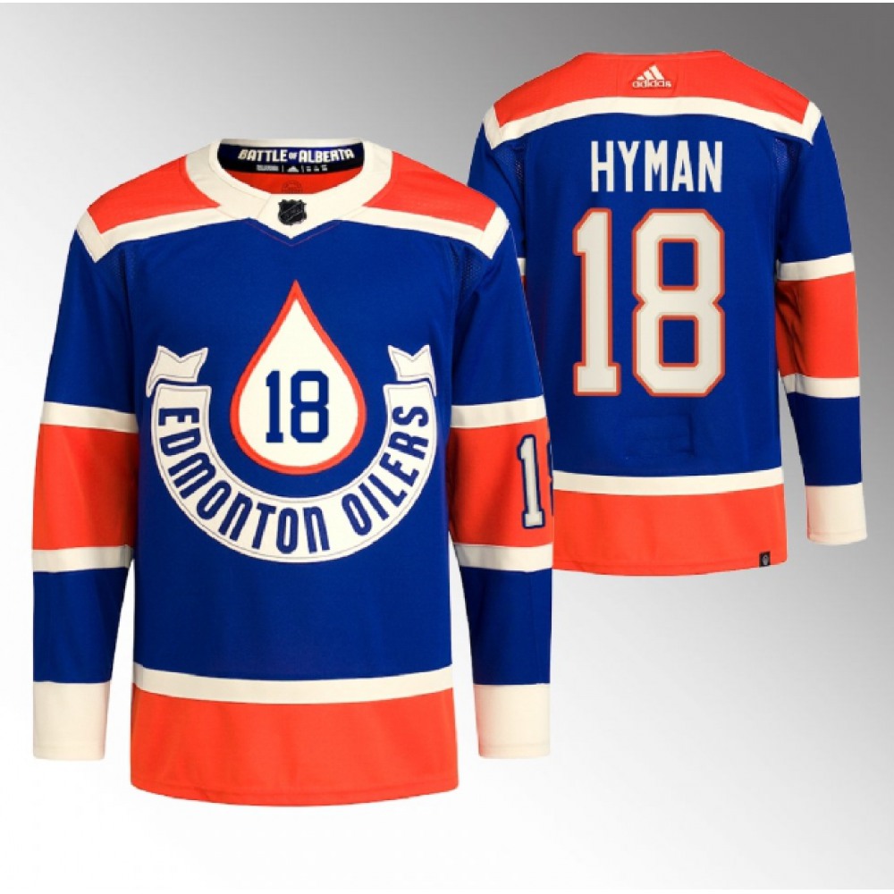 Men's Edmonton Oilers #18 Zach Hyman 2023 Royal Heritage Classic Primegreen Stitched Jersey Men's Edmonton Oilers #18 Zach Hyman 2023 Royal Heritage Classic Primegreen Stitched Jersey