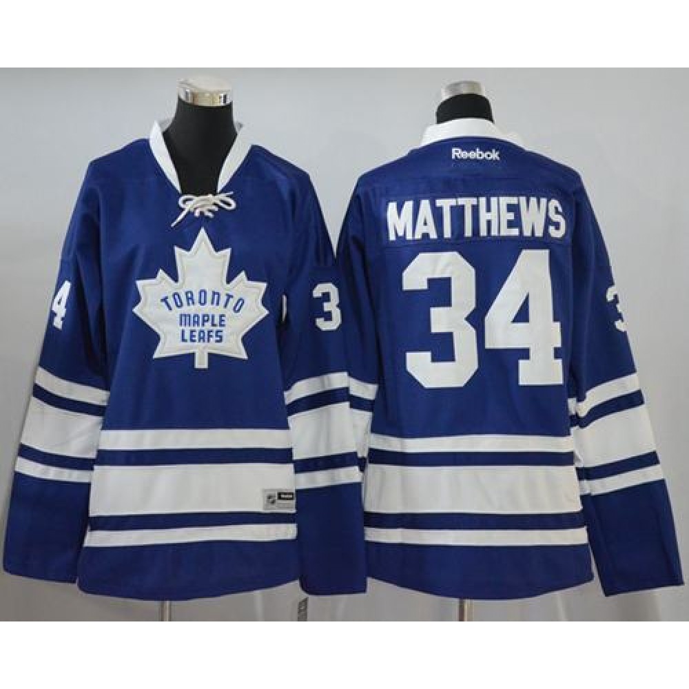 Maple Leafs #34 Auston Matthews Blue Women's Alternate Stitched NHL Jersey
