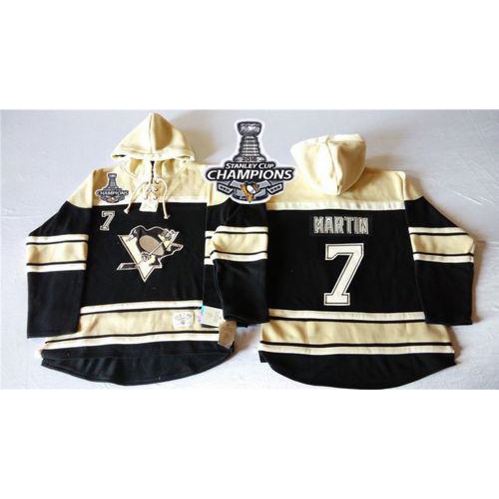 Penguins #7 Paul Martin Black Sawyer Hooded Sweatshirt 2016 Stanley Cup Champions Stitched NHL Jersey Penguins #7 Paul Martin Black Sawyer Hooded Sweatshirt 2016 Stanley Cup Champions Stitched NHL Jersey