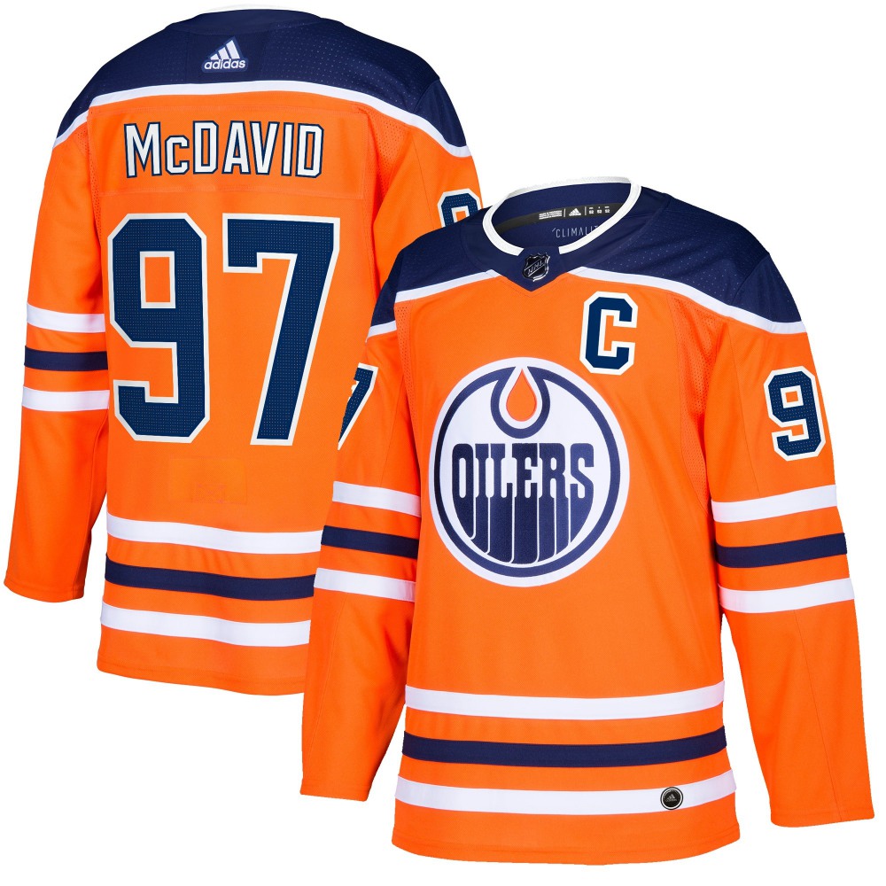 Men's Edmonton Oilers #97 Connor McDavid Orange Adidas Stitched NHL Jersey Men's Edmonton Oilers #97 Connor McDavid Orange Adidas Stitched NHL Jersey