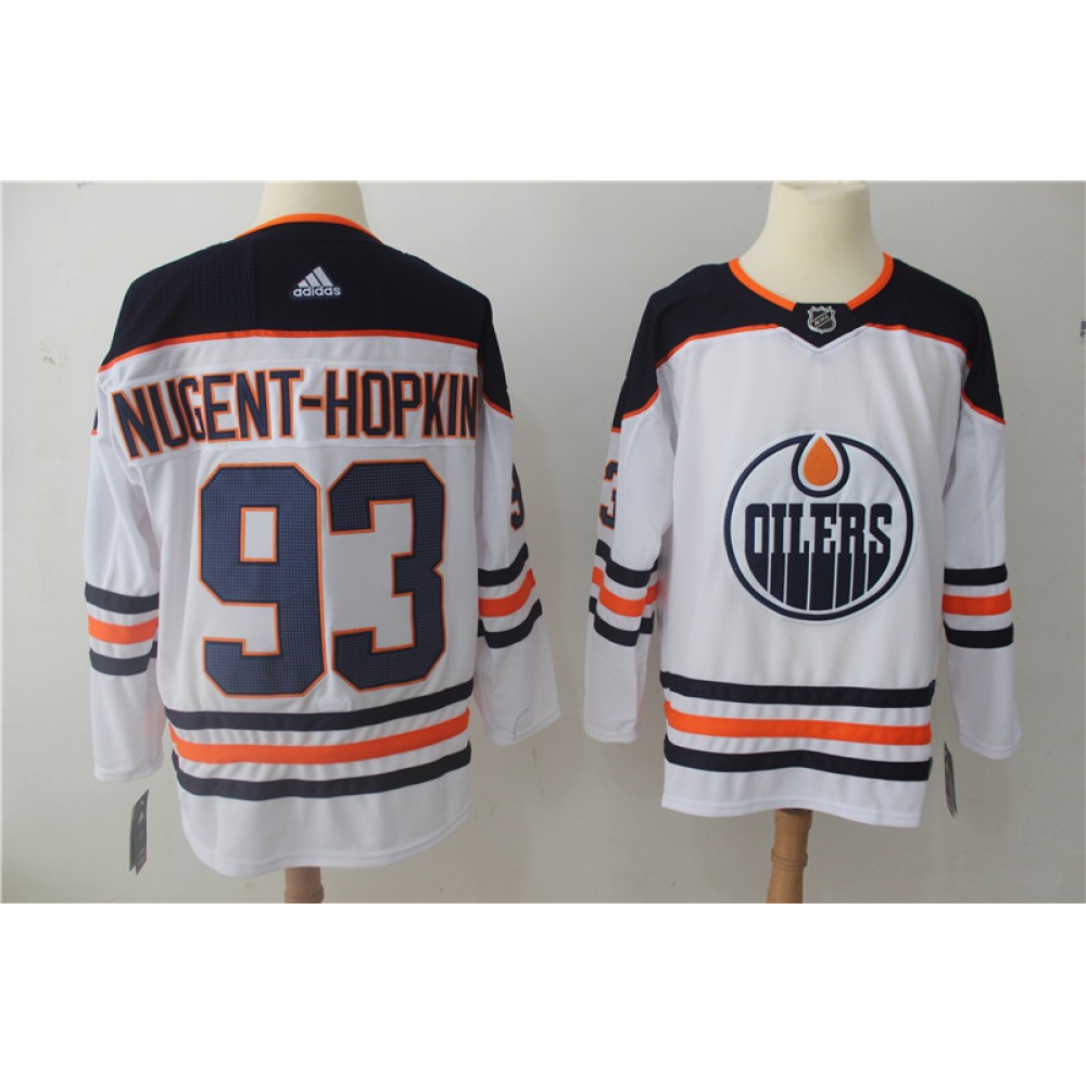 Men's Adidas Edmonton Oilers #93 Ryan Nugent-Hopkins White Stitched NHL Jersey Men's Adidas Edmonton Oilers #93 Ryan Nugent-Hopkins White Stitched NHL Jersey