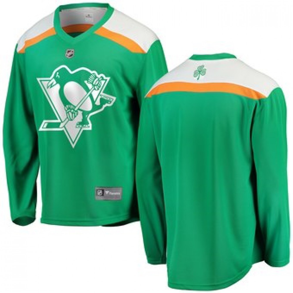 Men's Pittsburgh Penguins Green 2019 St. Patrick's Day Stitched NHL Jersey Men's Pittsburgh Penguins Green 2019 St. Patrick's Day Stitched NHL Jersey