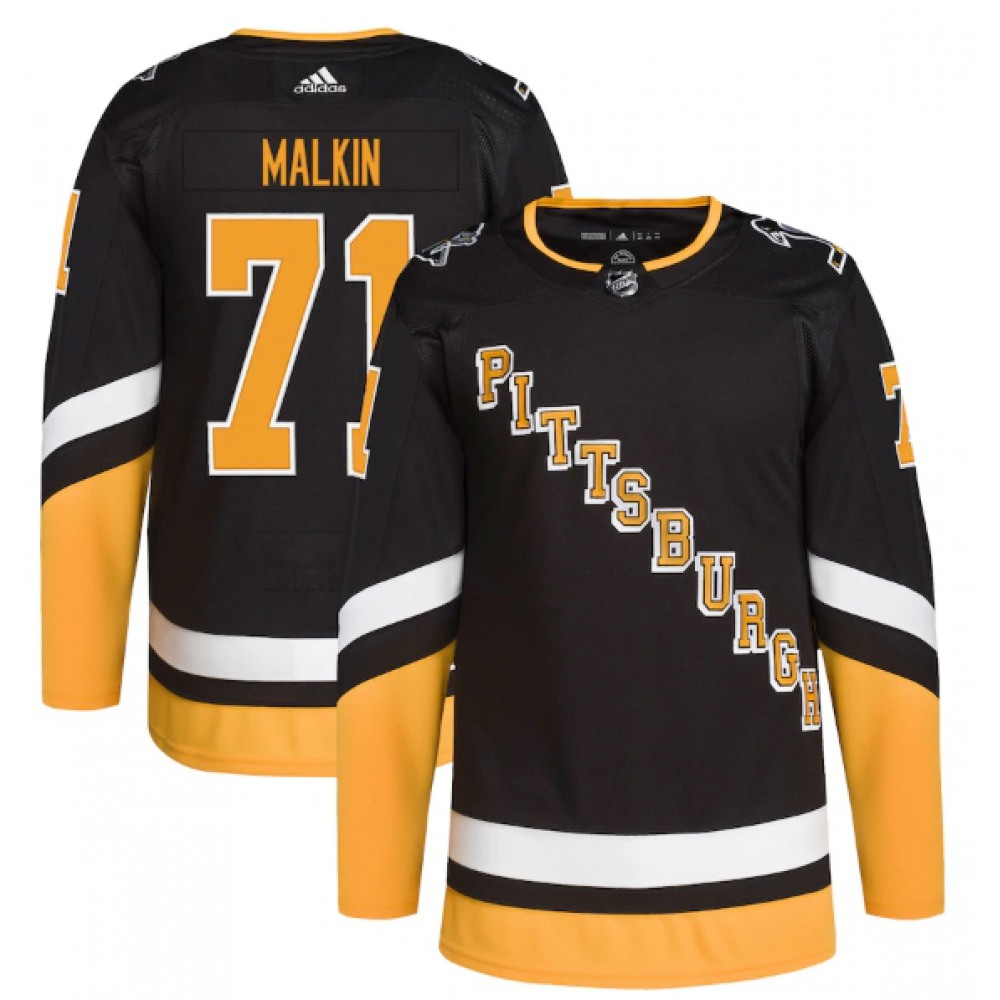 Men's Pittsburgh Penguins #71 Evgeni Malkin 2021/2022 Black Stitched Jersey Men's Pittsburgh Penguins #71 Evgeni Malkin 2021/2022 Black Stitched Jersey