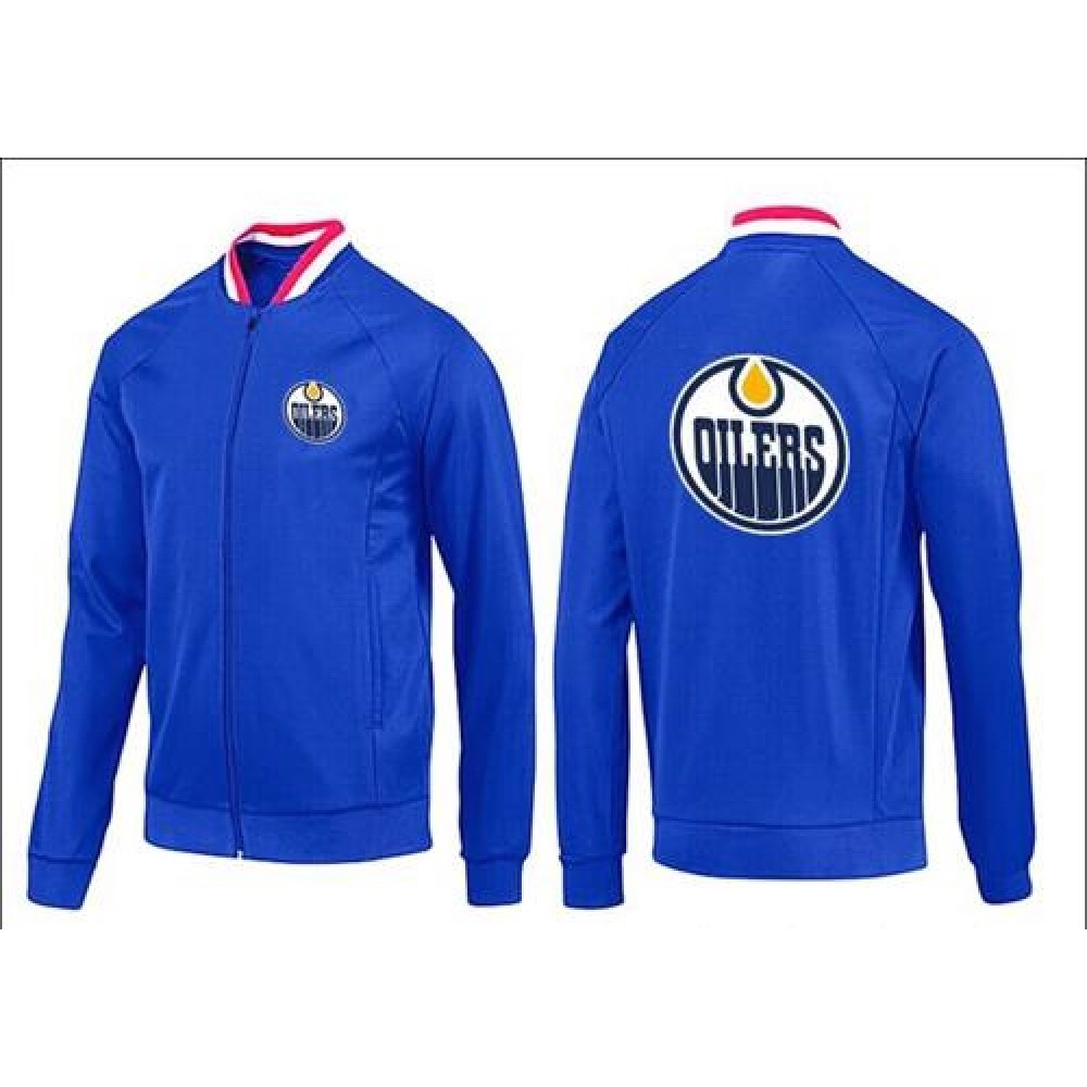 NHL Edmonton Oilers Zip Jackets Blue-1 NHL Edmonton Oilers Zip Jackets Blue-1