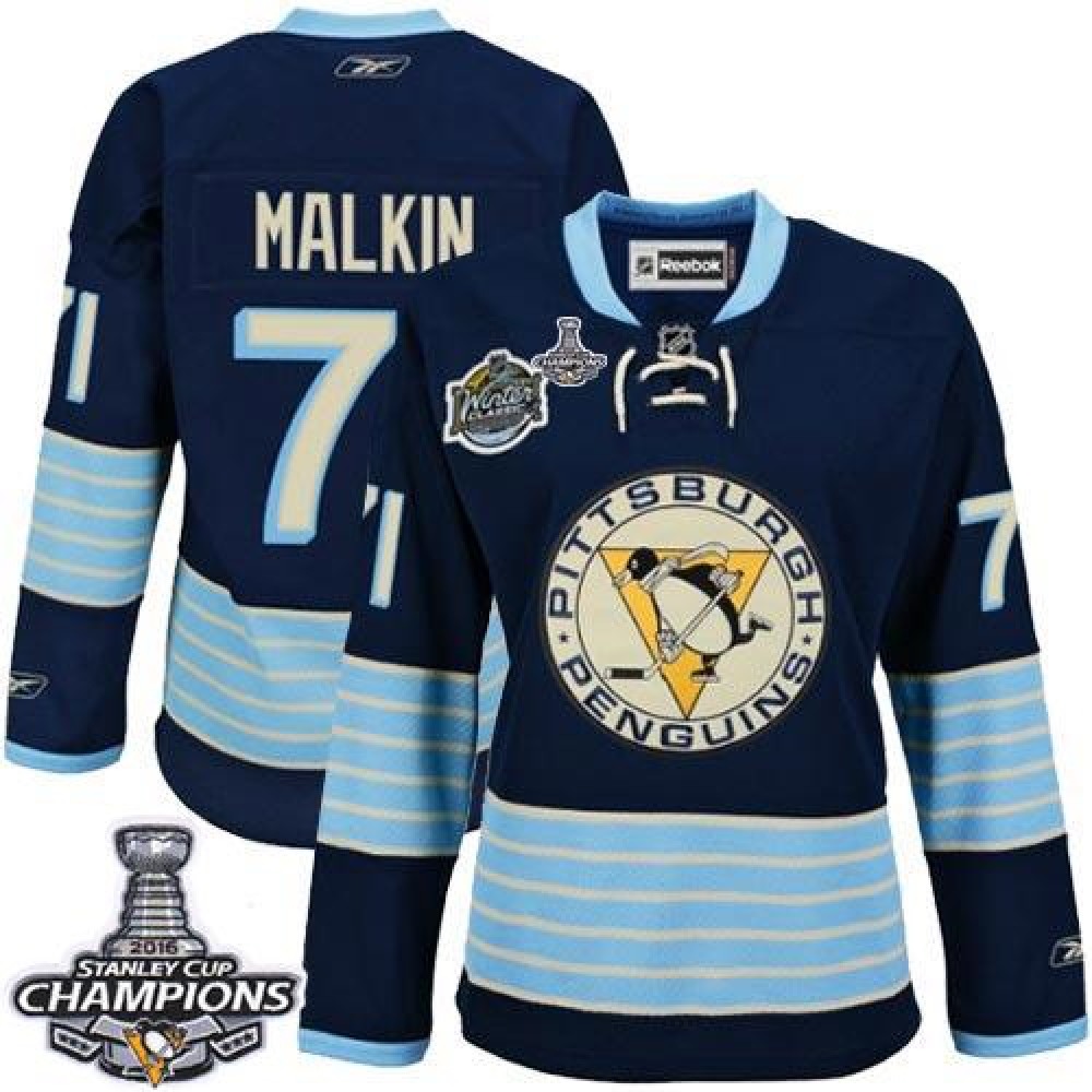 Penguins #71 Evgeni Malkin Women 2011 Winter Classic Vintage Dark Blue 2016 Stanley Cup Champions Stitched NHL Jersey Penguins #71 Evgeni Malkin Women 2011 Winter Classic Vintage Dark Blue 2016 Stanley Cup Champions Stitched NHL Jersey