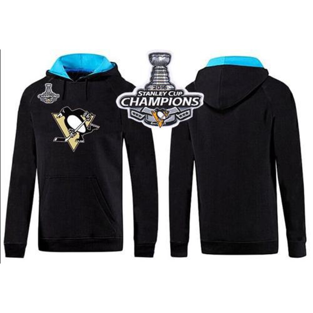 Pittsburgh Penguins Pullover Hoodie 2016 Stanley Cup Champions Black & Blue Pittsburgh Penguins Pullover Hoodie 2016 Stanley Cup Champions Black & Blue