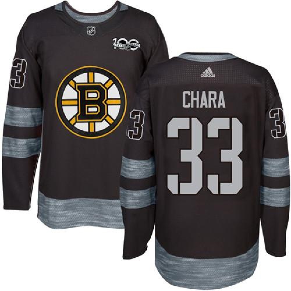 Bruins #33 Zdeno Chara Black 1917-2017 100th Anniversary Stitched NHL Jersey Bruins #33 Zdeno Chara Black 1917-2017 100th Anniversary Stitched NHL Jersey