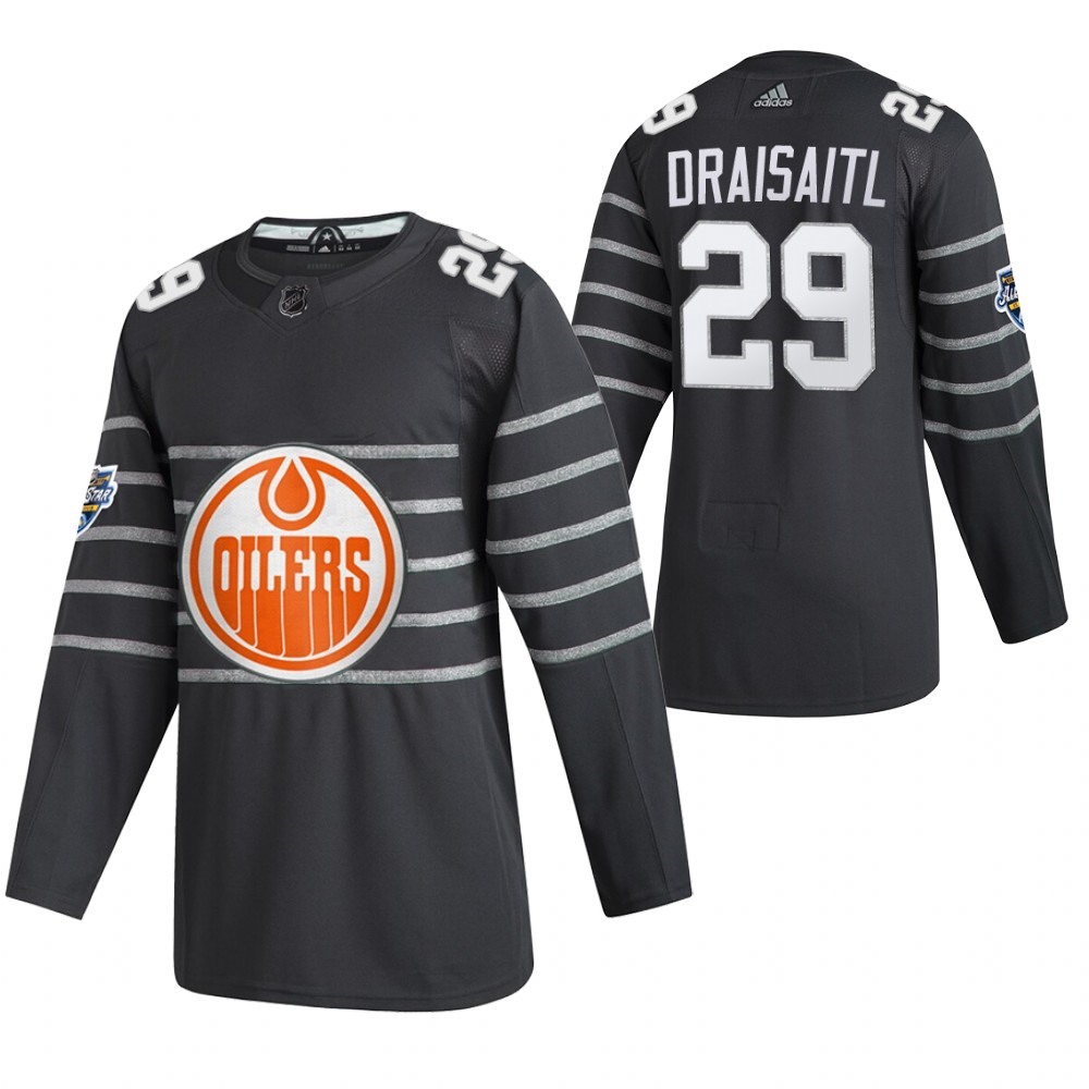 Men's Edmonton Oilers #29 Leon Draisaitl 2020 Grey All Star Stitched NHL Jersey Men's Edmonton Oilers #29 Leon Draisaitl 2020 Grey All Star Stitched NHL Jersey