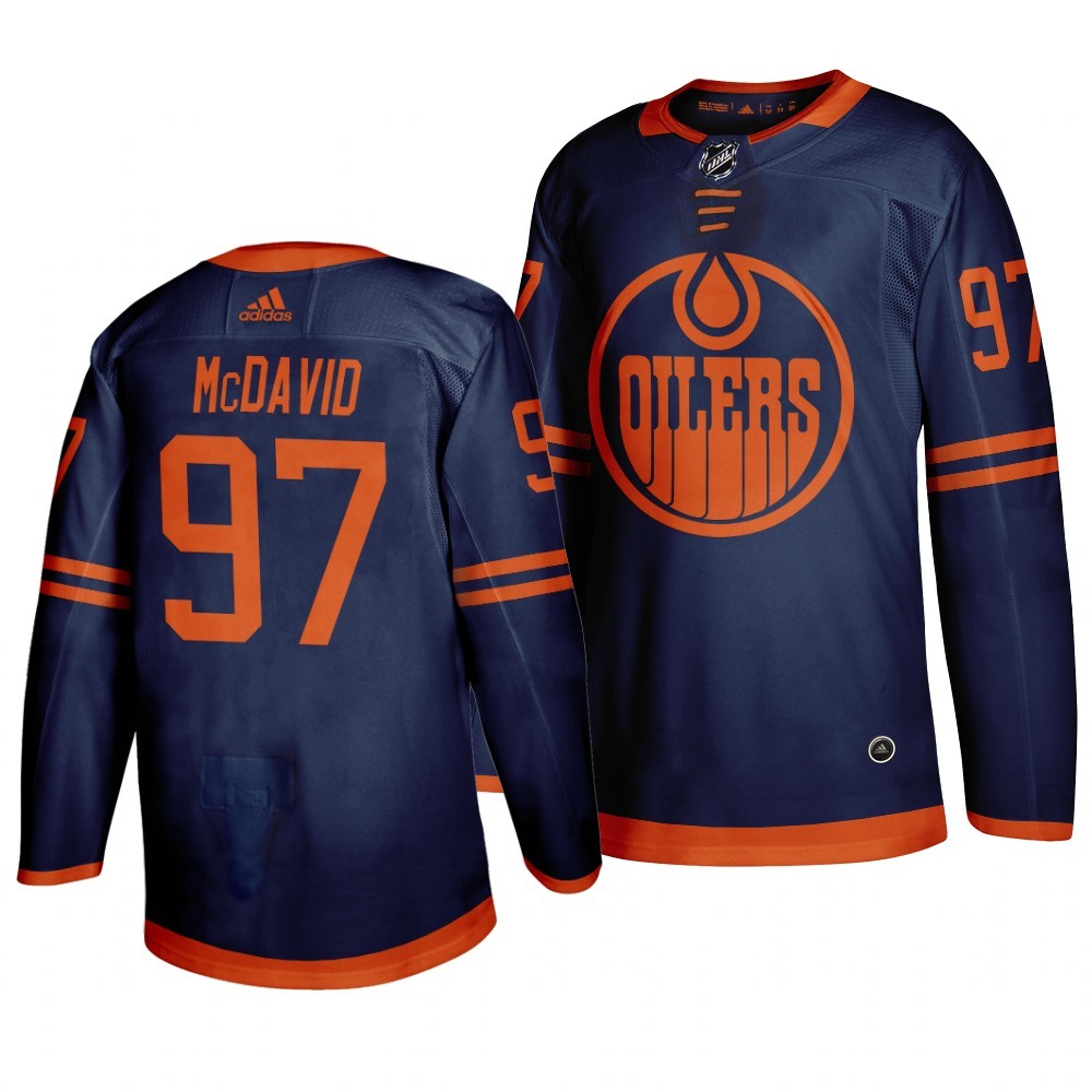 Men's Edmonton Oilers #97 Connor McDavid 2019 Navy Stitched NHL Jersey Men's Edmonton Oilers #97 Connor McDavid 2019 Navy Stitched NHL Jersey