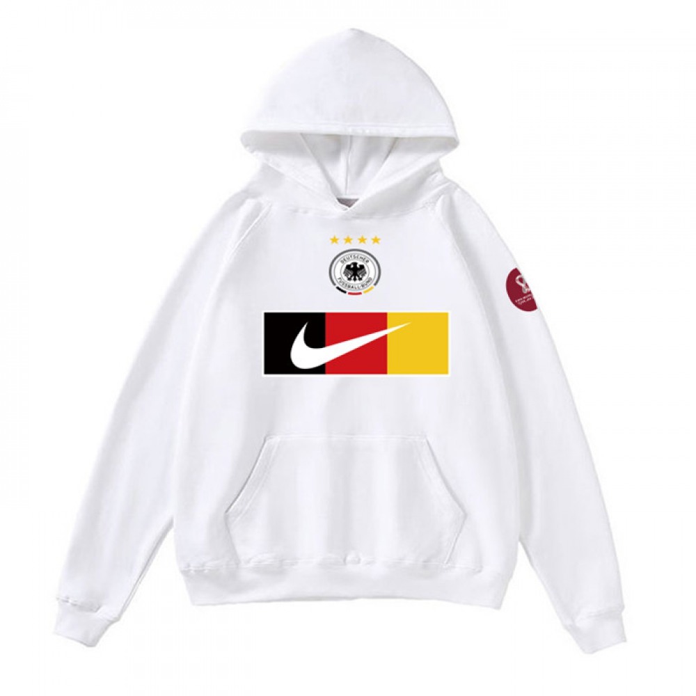 Men's Germany World Cup Soccer Hoodie White 001 Men's Germany World Cup Soccer Hoodie White 001